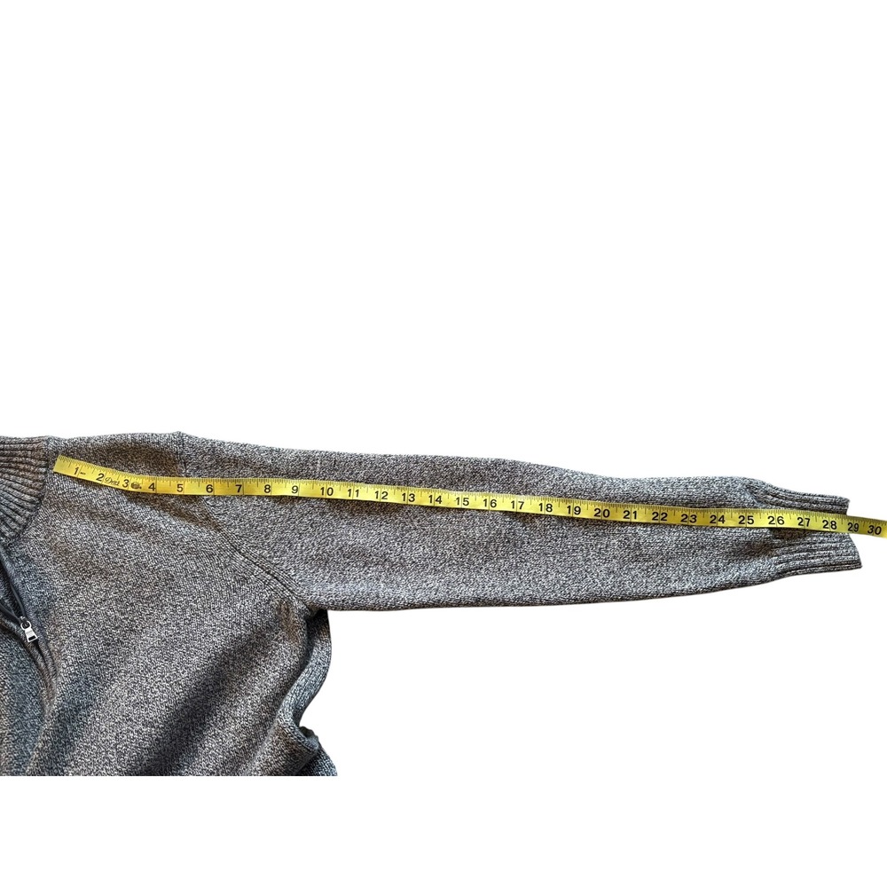 Calvin‎ Klein Men's Gray 100% Cotton Half Zip Mock Neck Sweater Size Medium - Picture 7 of 8